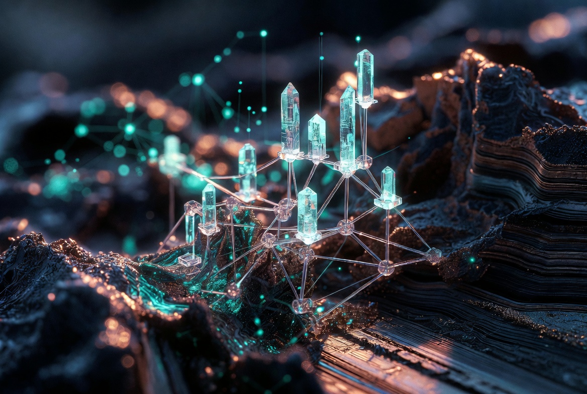 Crystalline minerals mapped as a knowledge graph — decision reasoning